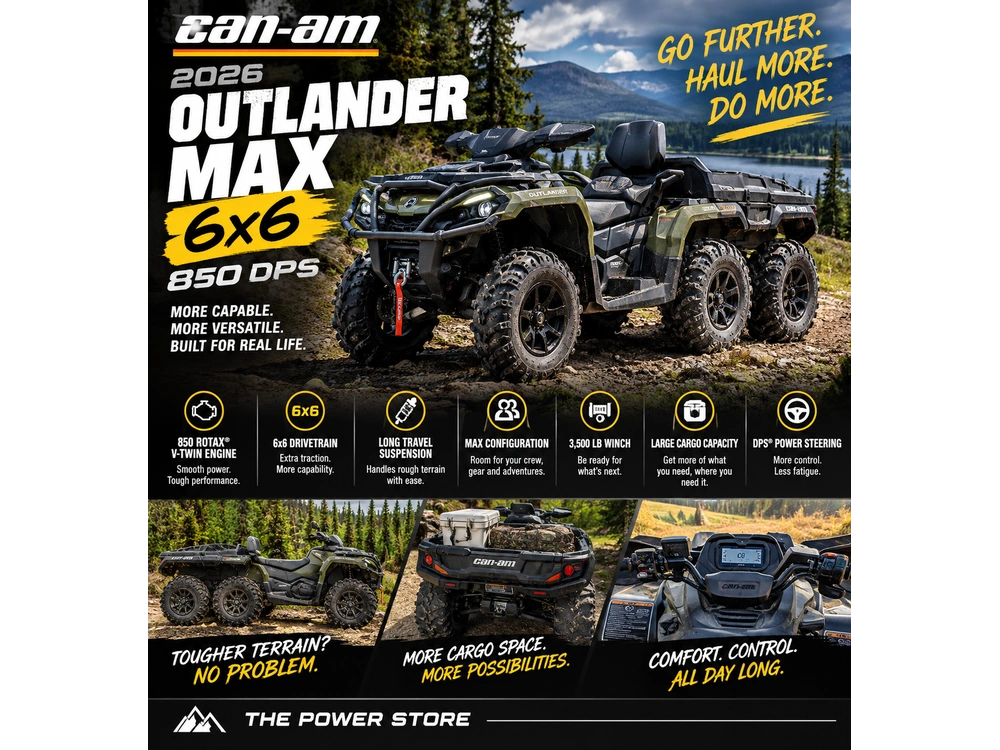 2026 Can-am Outlander Max 6x6 Dps 850 alt