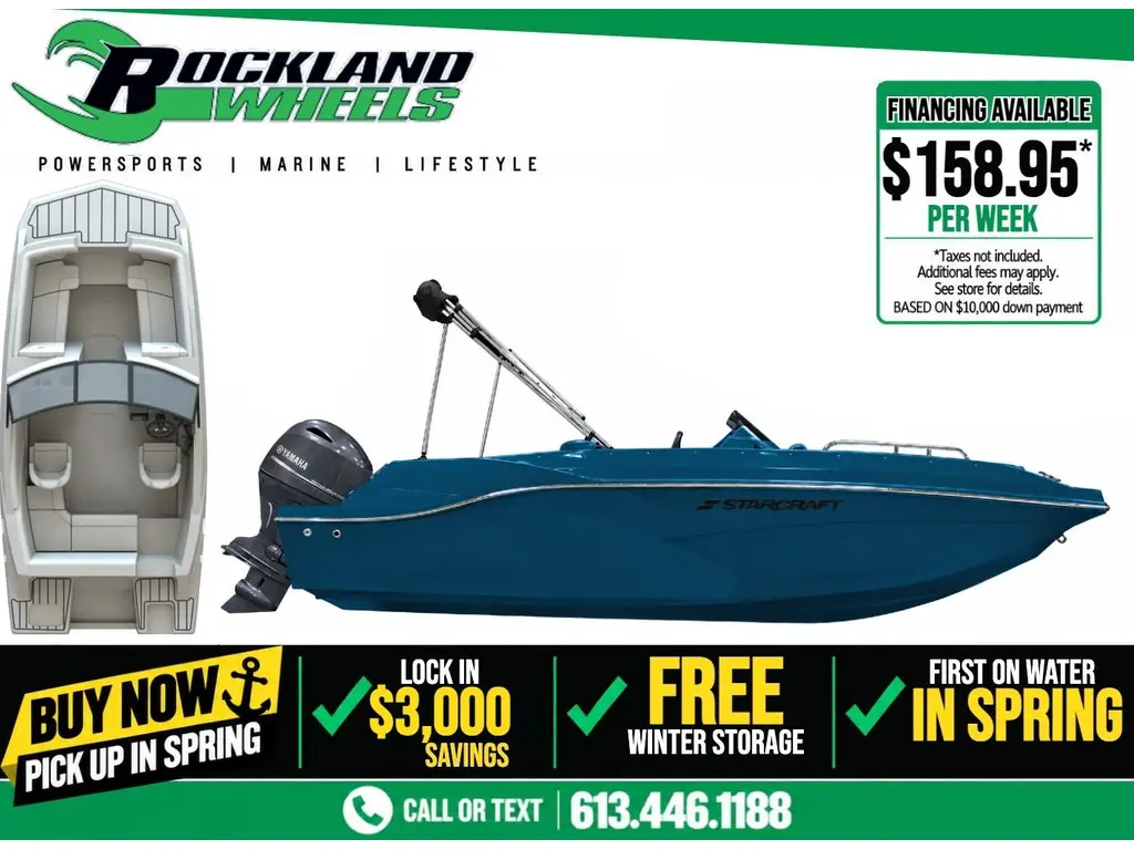 Starcraft SVX 190 OB with 70HP Outboard and Trailer 2027