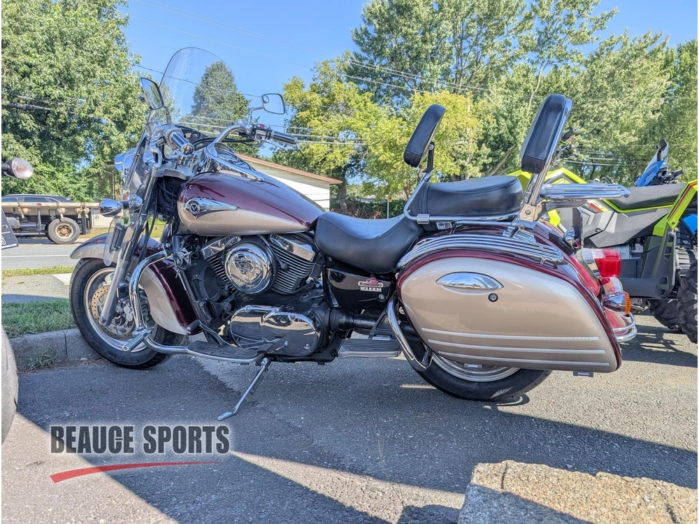 Kawasaki Vn 1500 Vulcan 1500 Nomad Moto Cruiser Tourisme Confort Duo Bagger Sacoches Pare-brise Cardan Longue Distance Grosse Cylindrée Pneus Neufs Road King Shadow V-star Boulevard 2003 alt