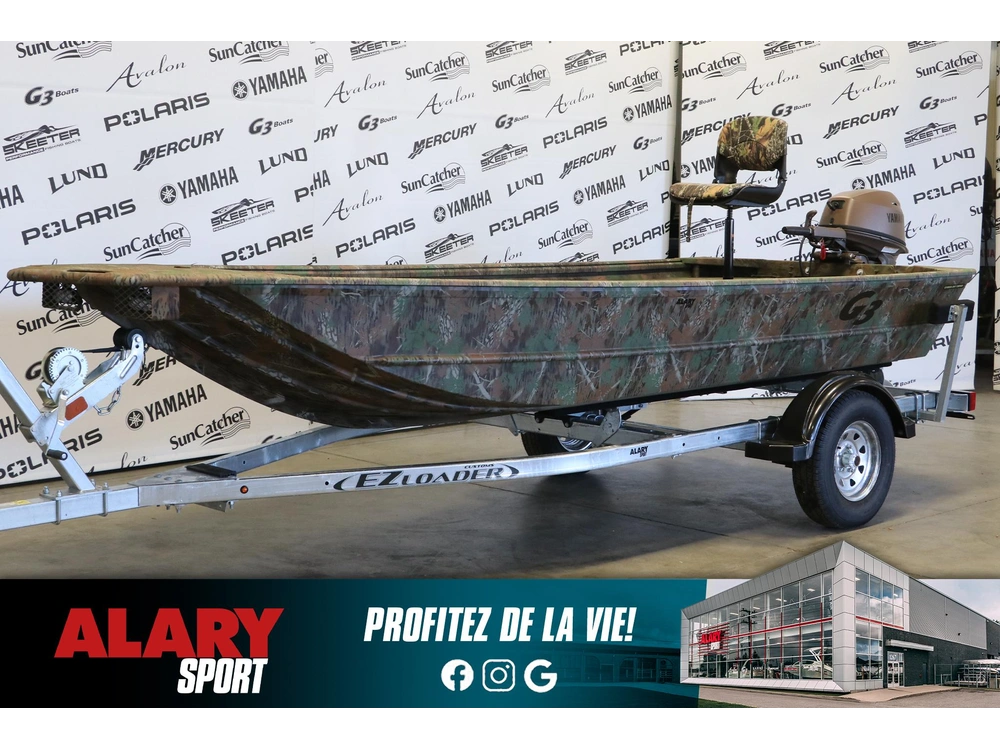 G3 Boats Jon Boat Jb15dk Bkp + Yamaha 25 Hp 2027 alt