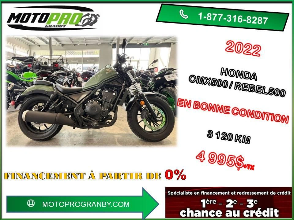 2022 Honda Rebel 500 Rebel500 Cmx500 Rebel Cmx 500 Bas Km alt