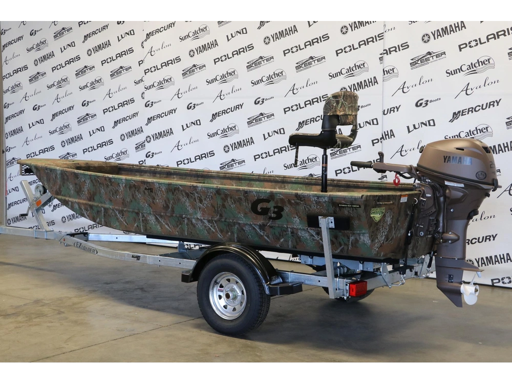 G3 Boats Jon Boat Jb15dk Bkp + Yamaha 25 Hp 2027 alt
