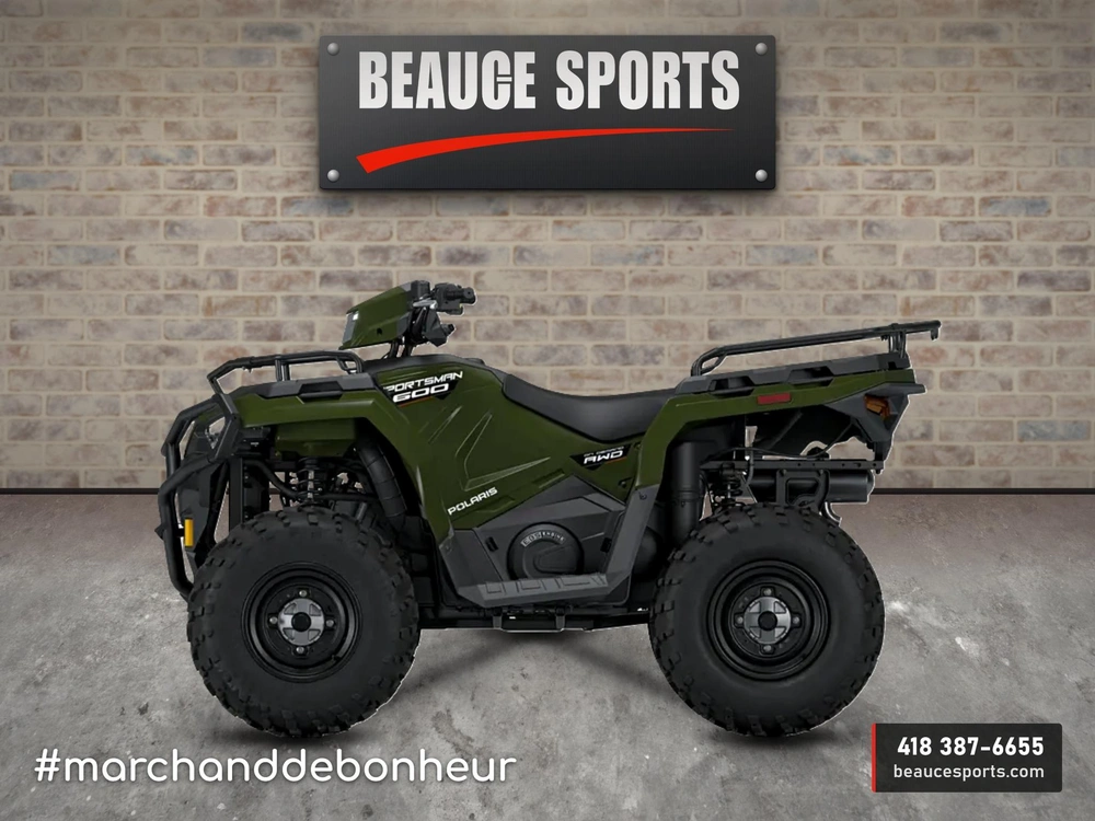 2027 Polaris Sportsman 600 Eps - Sage Green Vtt Chasse Bois Terrain Direction Assistée Sport-utilitaire Solo Puissant Travail Ferme Transport Randonnée Mid-size 4×4 Outlander Kodiak Grizzly Foreman alt