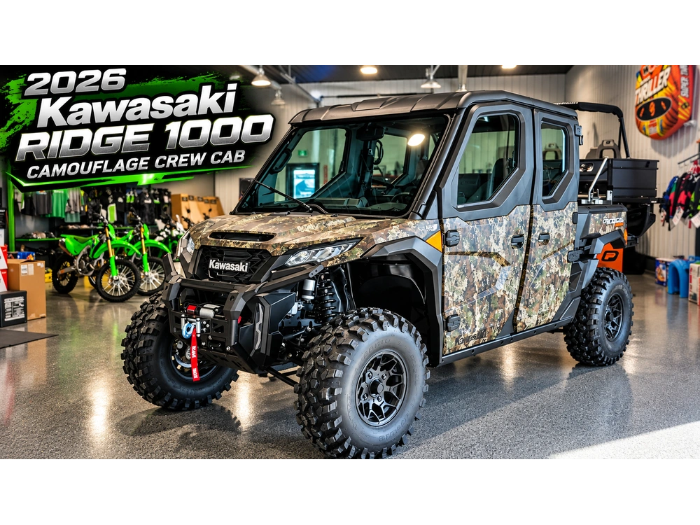 2026 Kawasaki Ridge Crew Camouflage True Timber Strata