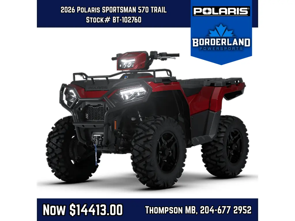 2026 Polaris SPORTSMAN 570 TRAIL SUNSET RED Trail 