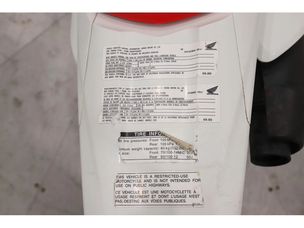 2015 Honda Crf 110f alt