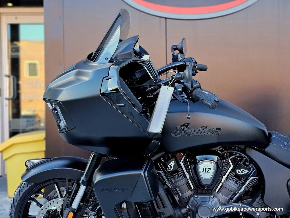 2026 Indian Motorcycle Pursuit® Dark Horse® 112 W/ Powerband Audio Black Smoke
