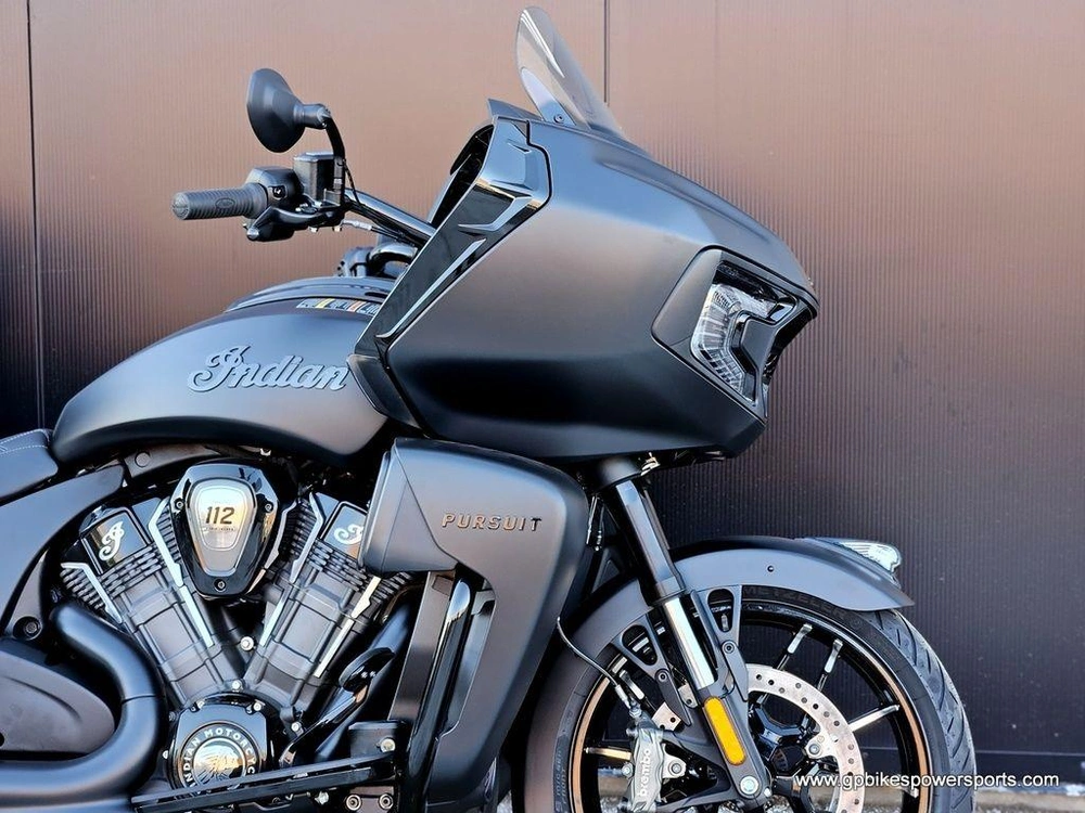 2026 Indian Motorcycle Pursuit® Dark Horse® 112 W/ Powerband Audio Black Smoke