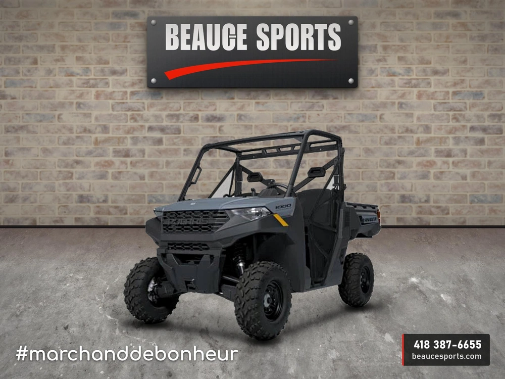 2027 Polaris Ranger 1000 Premium - Granite Gray Utv Travail Full-size Benne Remorquage Puissant Utilitaire Ferme Propriété Chantier Chasse Bois Transport 3 Places Haut De Gamme Defender Pioneer Mule Kubota alt