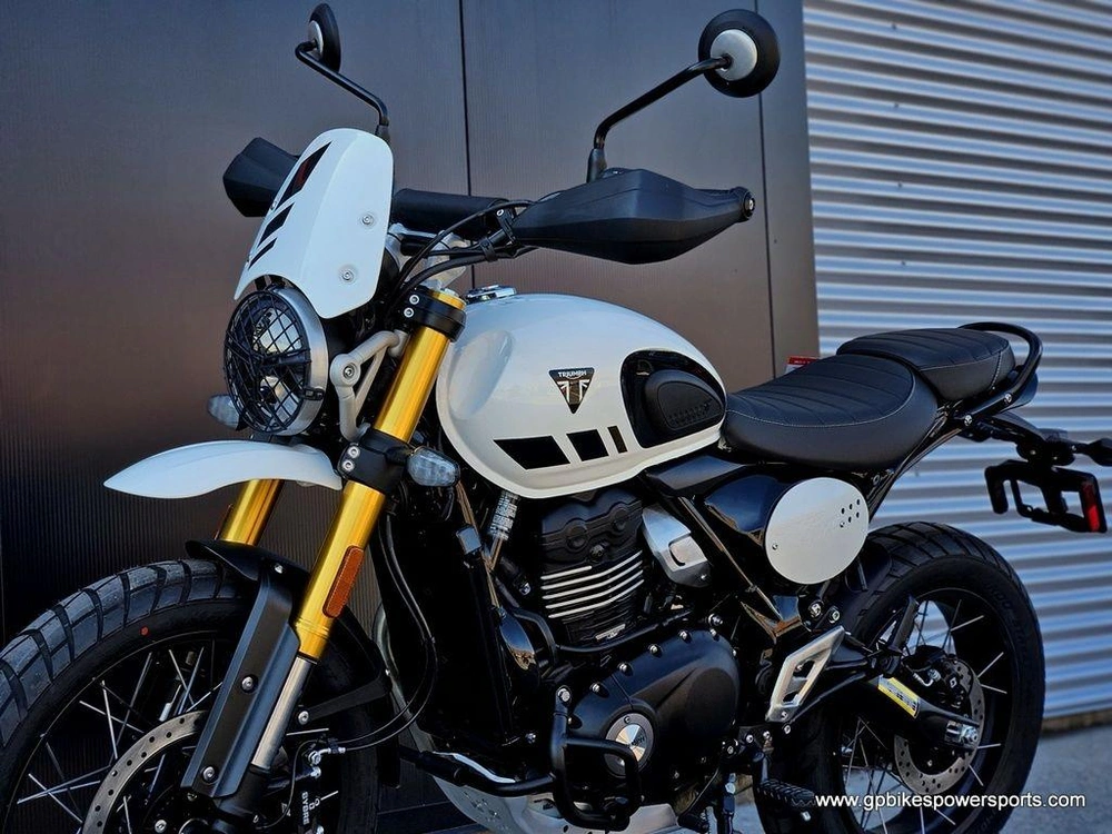 2026 Triumph Scrambler 400 Xc Vanilla White