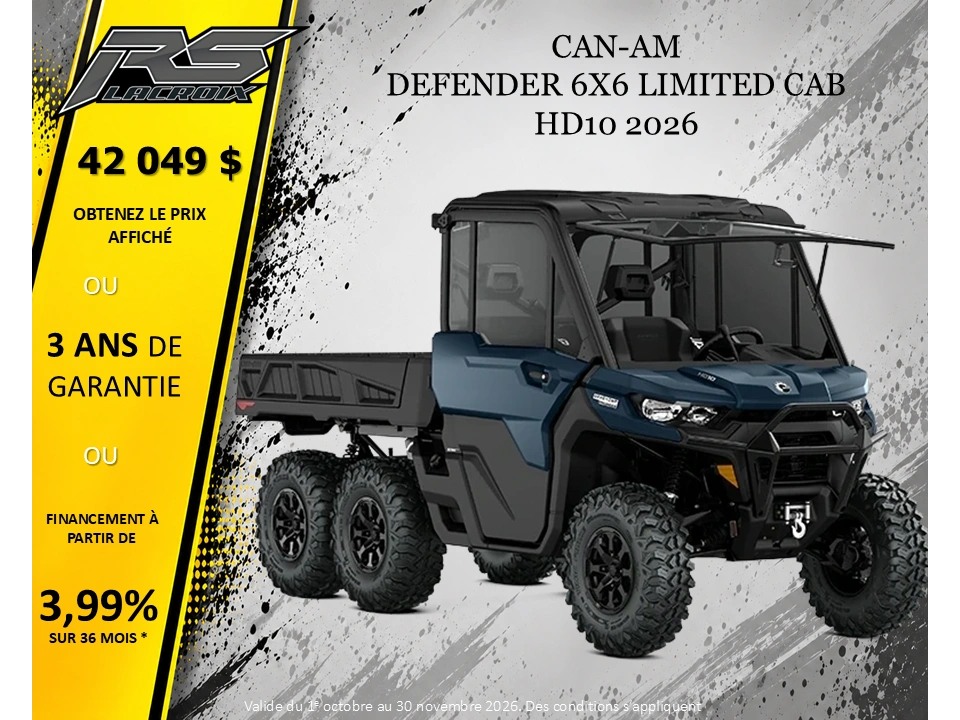 2026 Can-am Defender 6x6 Limited Cab Hd10 alt