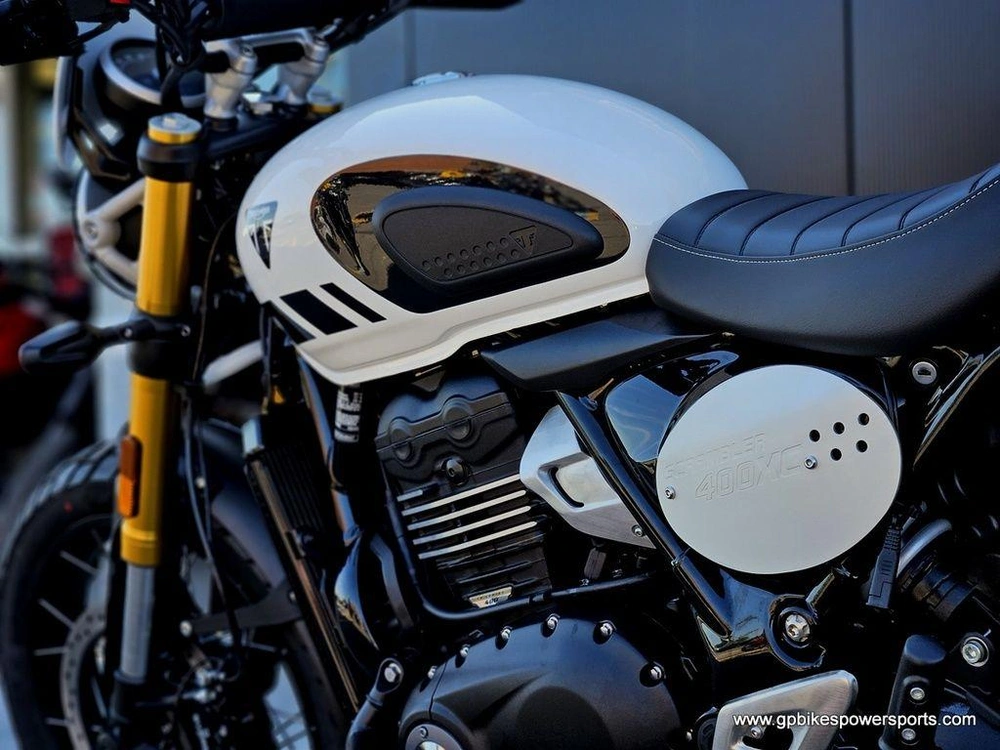 2026 Triumph Scrambler 400 Xc Vanilla White