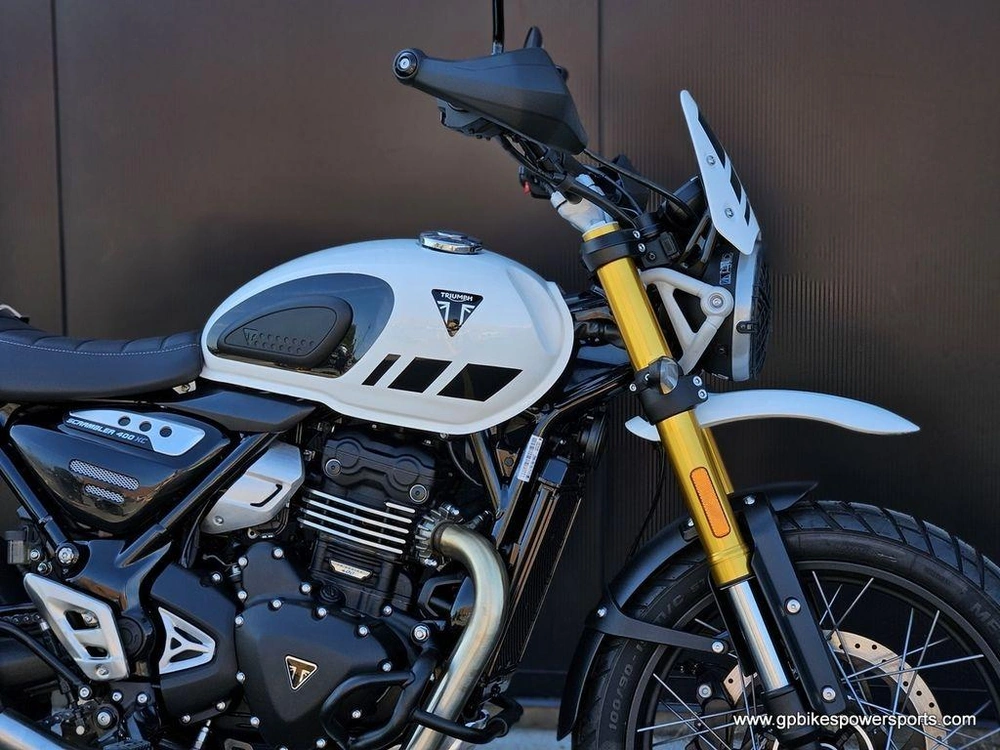 2026 Triumph Scrambler 400 Xc Vanilla White