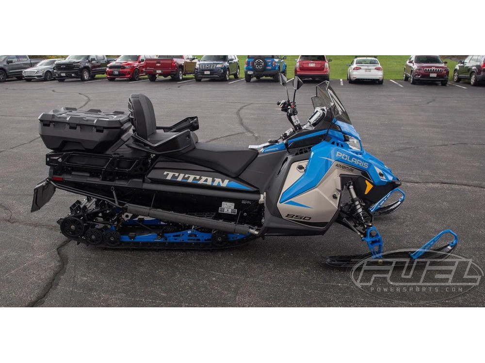 2027 Polaris 850 Titan Adventure Ultimate 1.8 Matte Silver Quartz / Velocity Blue / Glos alt