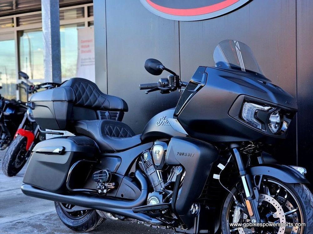 2026 Indian Motorcycle Pursuit® Dark Horse® 112 W/ Powerband Audio Black Smoke