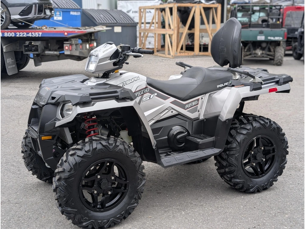 2018 Polaris Sportsman Touring 570 Titanium Eps 2 Places Vtt 2 Places Confort Passager Duo Balade Sentier Chasse Bois Direction Assistée Inspecté Prêt À Rouler Familial Outlander Max Kodiak Trv Kingquad alt