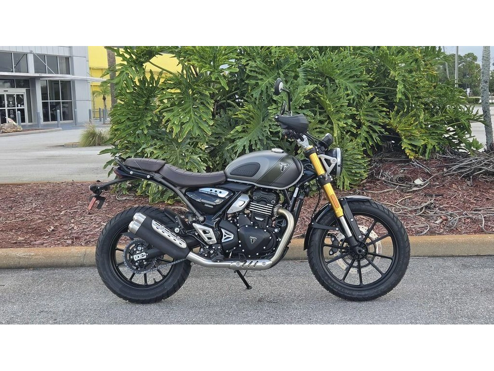 2027 Triumph Scrambler 400 X Matte Pewtergrey/matte Khaki Green