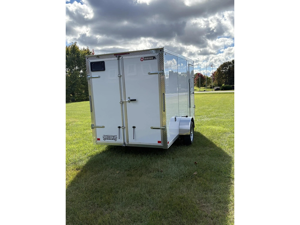 2027 Rhino Galvanized Enclosed 6' X 12' Sa Dd alt