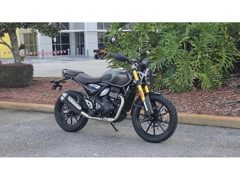 2027 Triumph Scrambler 400 X Matte Pewtergrey/matte Khaki Green
