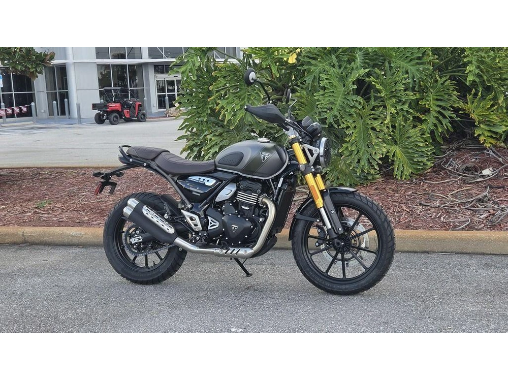 2027 Triumph Scrambler 400 X Matte Pewtergrey/matte Khaki Green