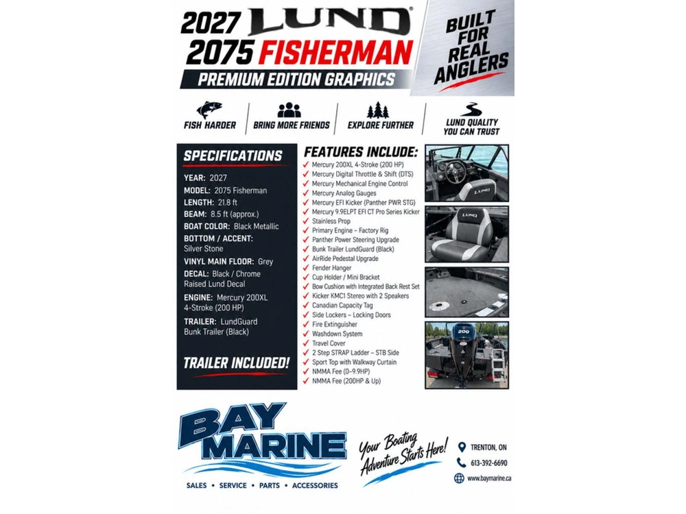 2027 Lund Boat Co 2075 Fisherman Sport