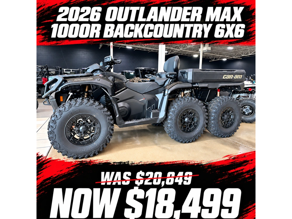 2026 Can-am Out Max 1000r 6x6 Bc Bk