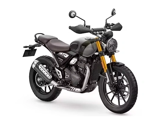2027 Triumph Scrambler 400 X - Pewter Gray / Khaki Green