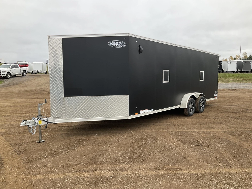 2022 Cargo Express 7x22 Plus V-nose All Aluminum Snowmobile Trailer