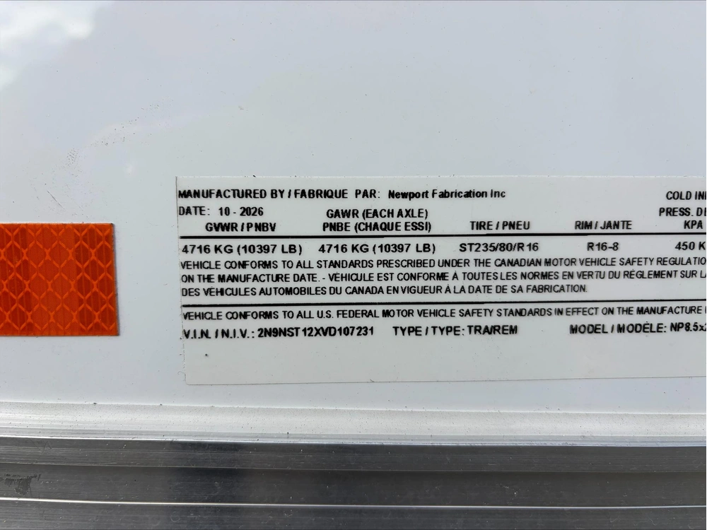 2027 Newport Galv8520ta3 Porte Double