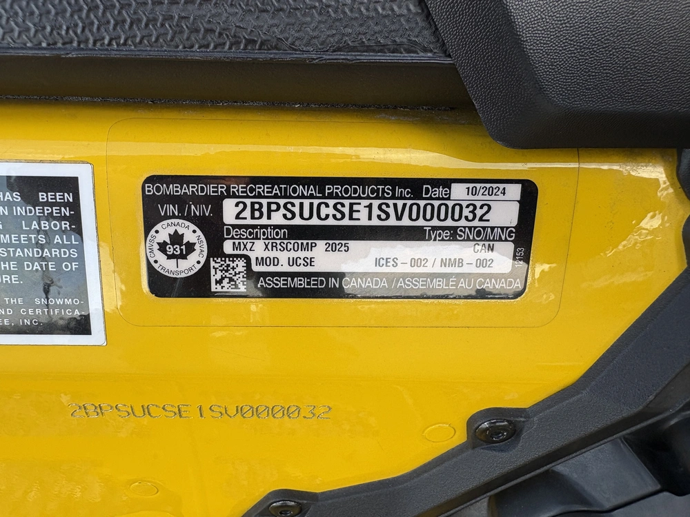 2025 Ski-doo Mxz Competition 850 Turbo Smart Shocks