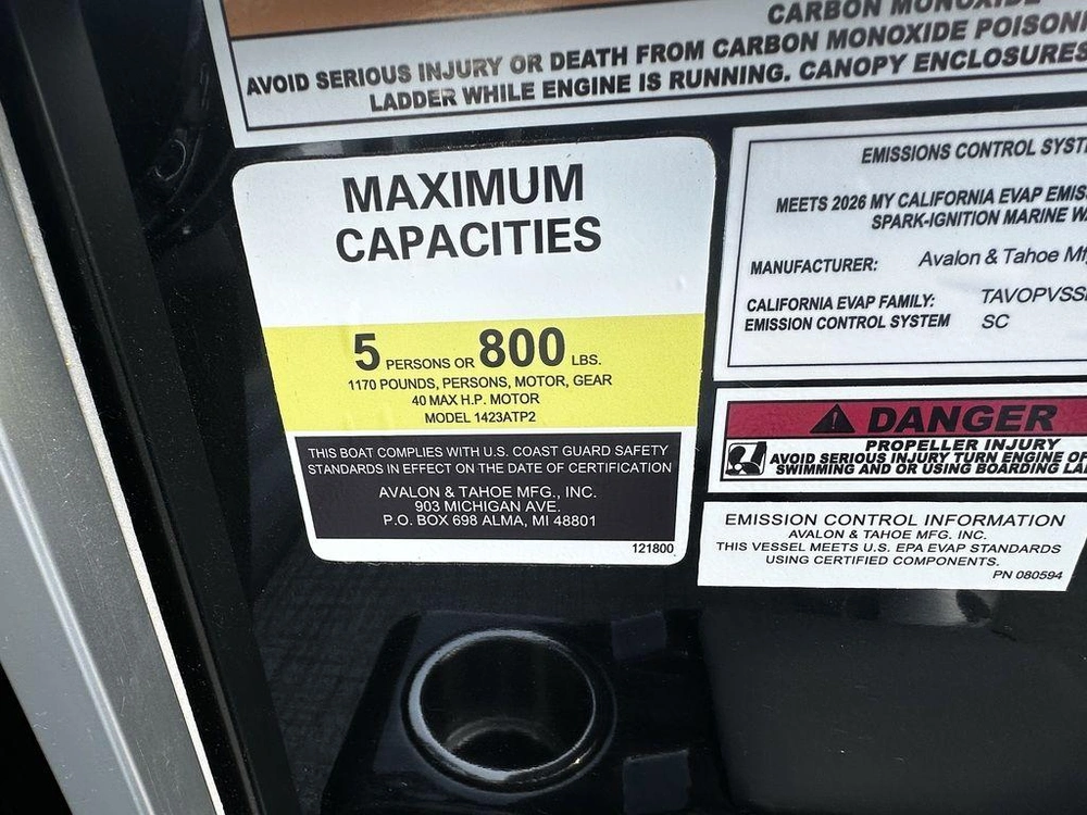2026 Tahoe Pontoons Sport Cruise 15 Ft