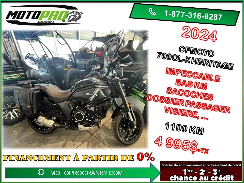 2024 Cfmoto 700cl-x Heritage 700 Cl-x Héritage - 1 100 Km - Financement 0% Disponible