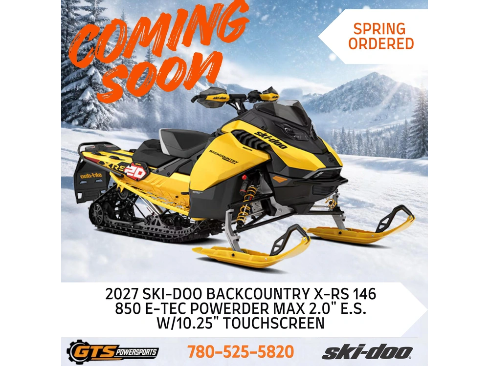 2027 Ski-doo Uyvn Backcountry X-rs 146 850 E-tec Powder Max 2.0" E.s. W/10.25" Touchscreen