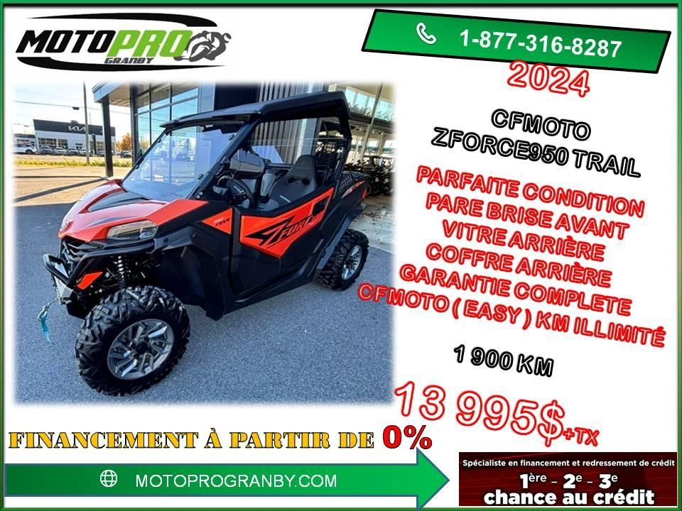 2024 Cfmoto Zforce 950 Trail Zforce950 Trail 50po Zforce 950 Gen2 Garantie 2029 Complete