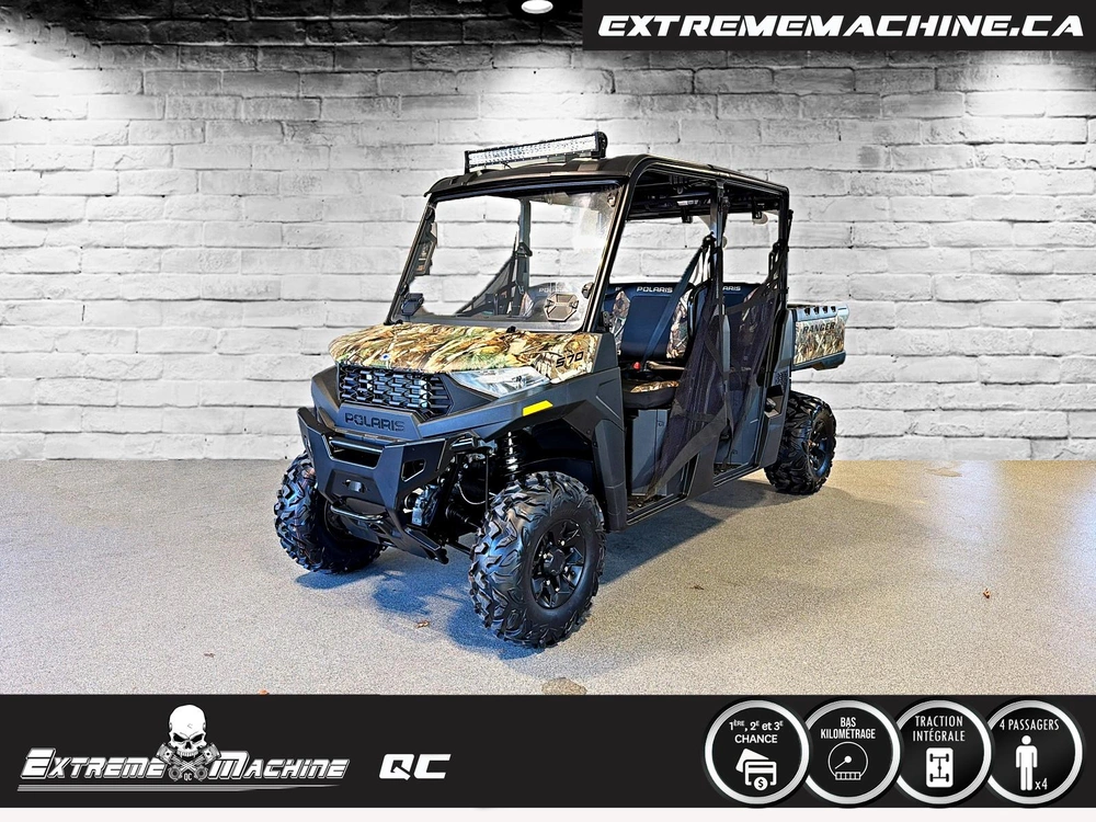 Polaris Ranger Crew Sp 570 Premium Camo Eps Seulement 3645km - Très Propre!!! 2022