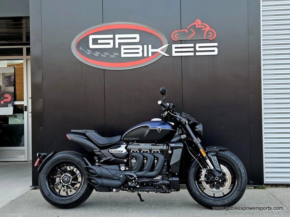 2025 Triumph Rocket 3 Storm R Satin Pacific Blue And Matte Sapphire Black Demo
