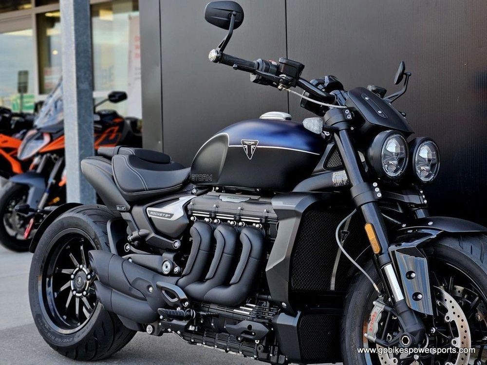 2025 Triumph Rocket 3 Storm R Satin Pacific Blue And Matte Sapphire Black Demo