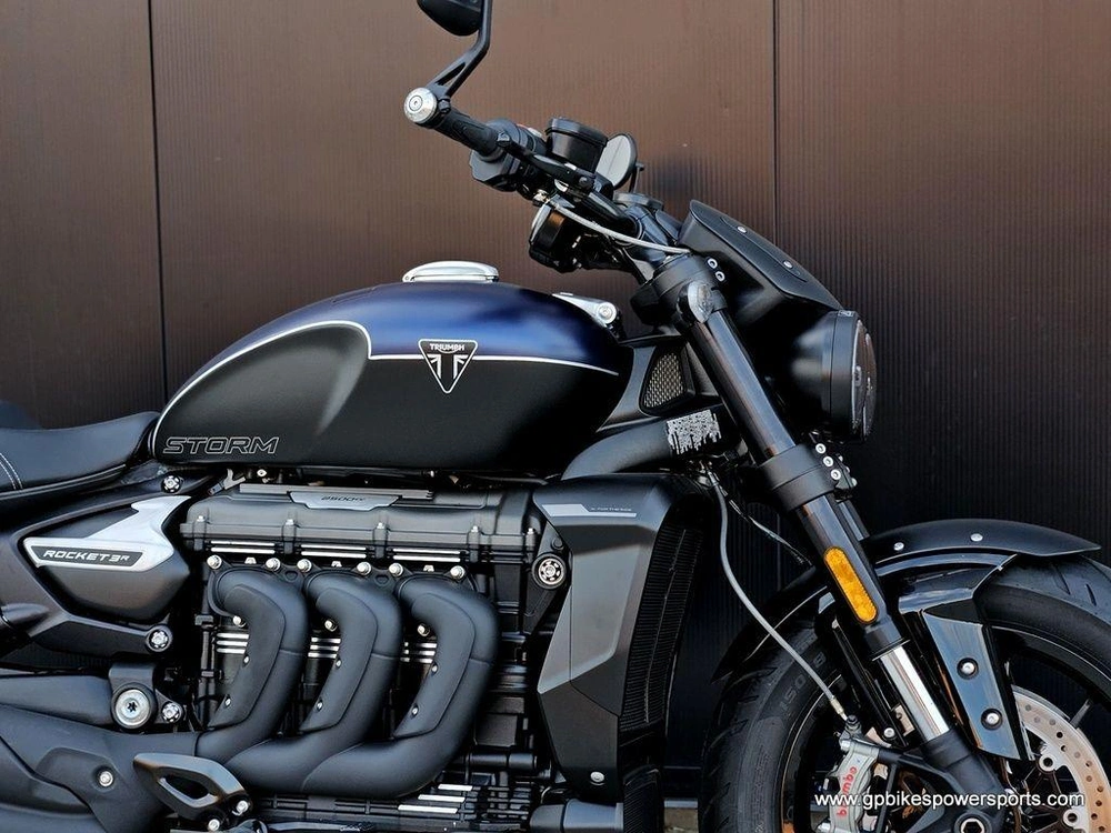 2025 Triumph Rocket 3 Storm R Satin Pacific Blue And Matte Sapphire Black Demo