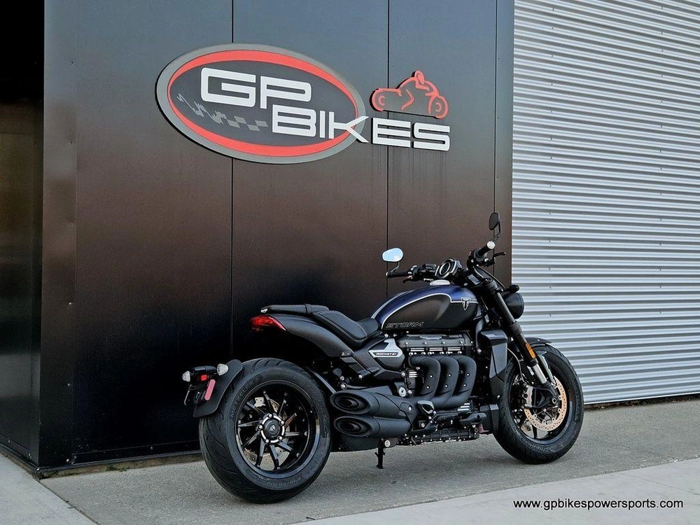 2025 Triumph Rocket 3 Storm R Satin Pacific Blue And Matte Sapphire Black Demo