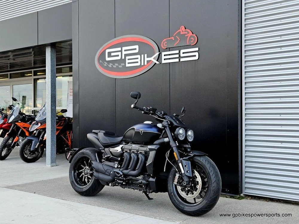 2025 Triumph Rocket 3 Storm R Satin Pacific Blue And Matte Sapphire Black Demo