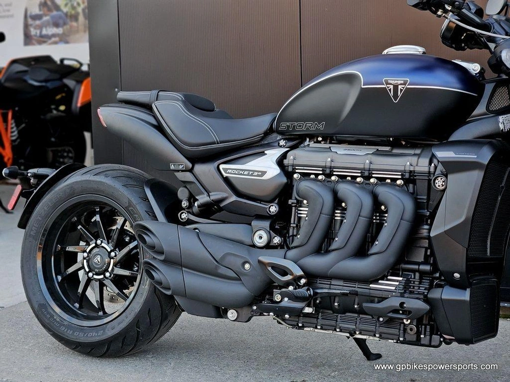 2025 Triumph Rocket 3 Storm R Satin Pacific Blue And Matte Sapphire Black Demo