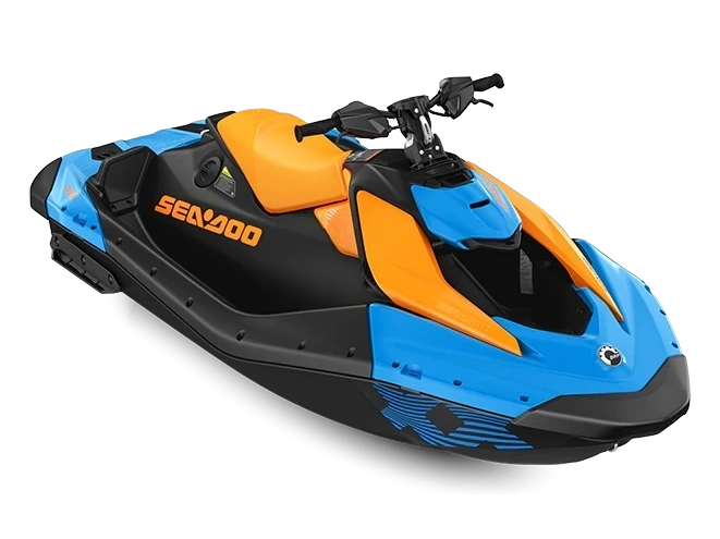 2026 Sea-doo 1 Up Trixx Stereo "gulfstream Blue / Orange Crush (sound System) alt