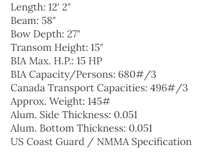 Mirrocraft Resorter 12' (15'' Transom) 2024 alt