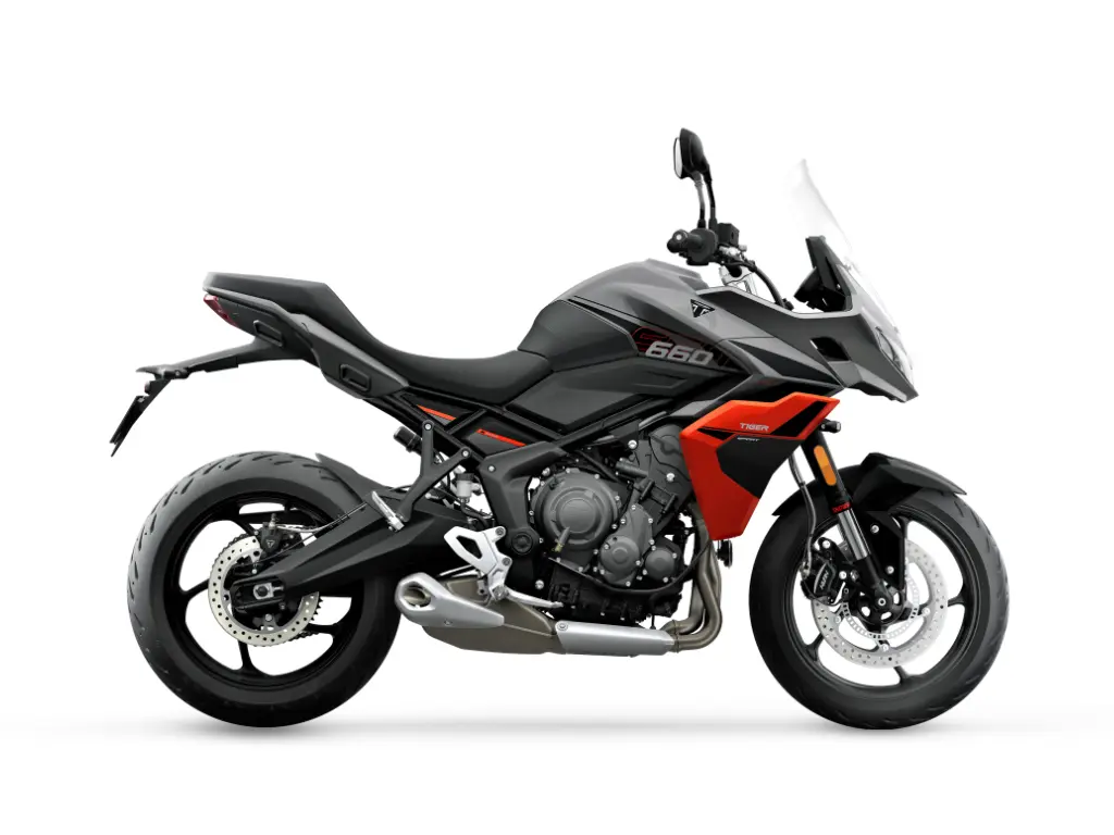 2026 Triumph Tiger Sport 660 // Silver Ice/Intense Orange 