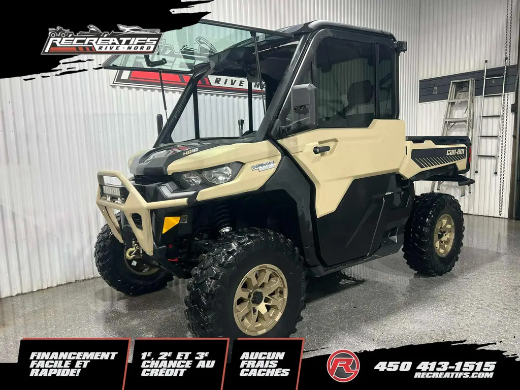 Can-Am DEFENDER HD10 LIMITED CAB 2025 - **CABINE CHAUFFÉE ET CLIMATISÉ!!**
