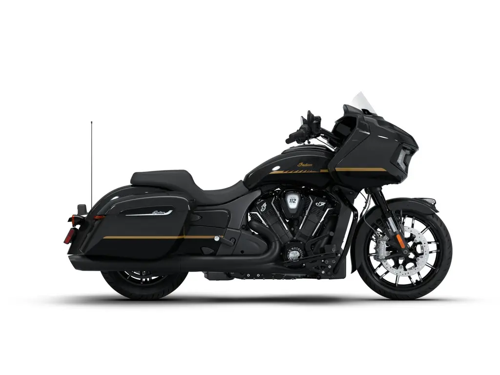 2026 Indian Motorcycle Challenger Dark Horse 112 + PowerBand Audio Package // Black Crystal with Black Metallic and Championship Gold Accent 