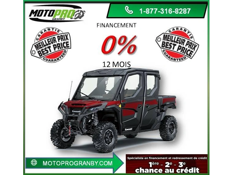 2026 Kawasaki Ridge Crew Platinum Ranch Edition Hvac Ridge 6 Passager Tout Équipé Cabine 1000cc alt