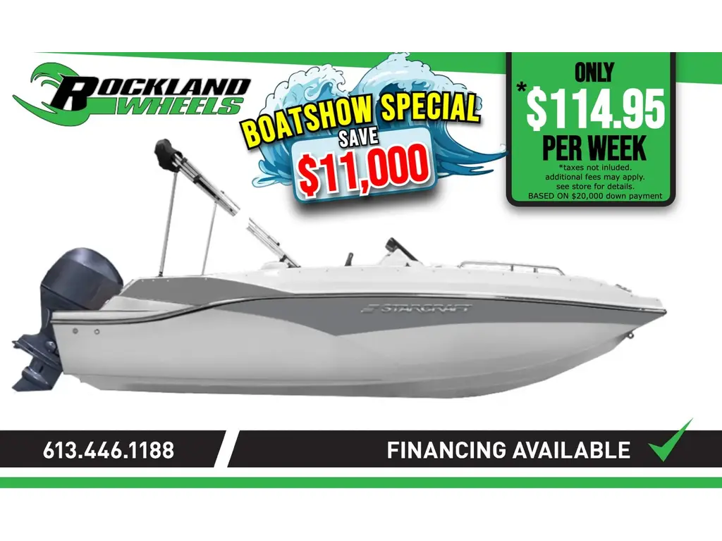 2024 Starcraft SVX 171 OB with 90HP Outboard Motor and Trailer