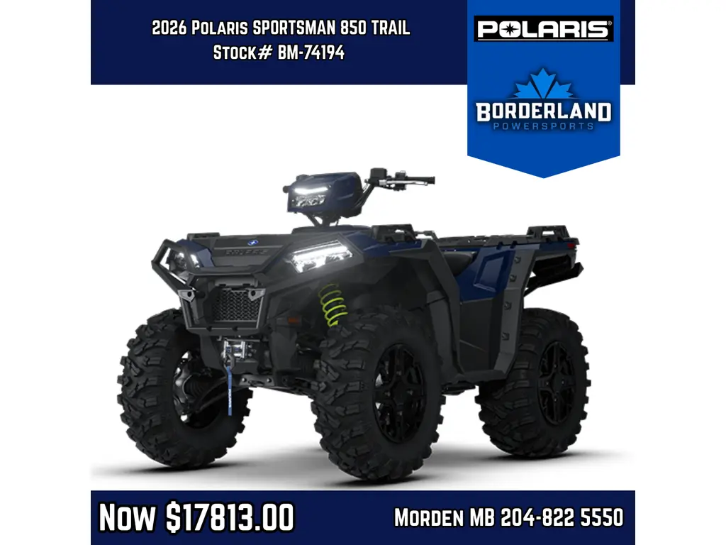 2026 Polaris SPORTSMAN 850 TRAIL SPRINGFIELD BLUE Trail 
