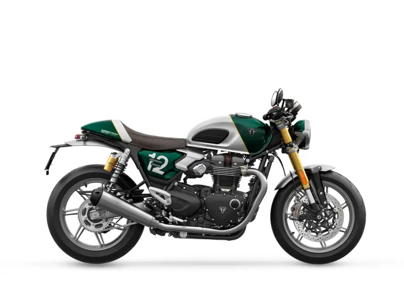 2027 Triumph Speed Twin 1200 Cafe Racer Edition // Aluminum Silver/Competition Green